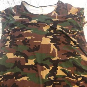 Camouflage T-shirt Dress